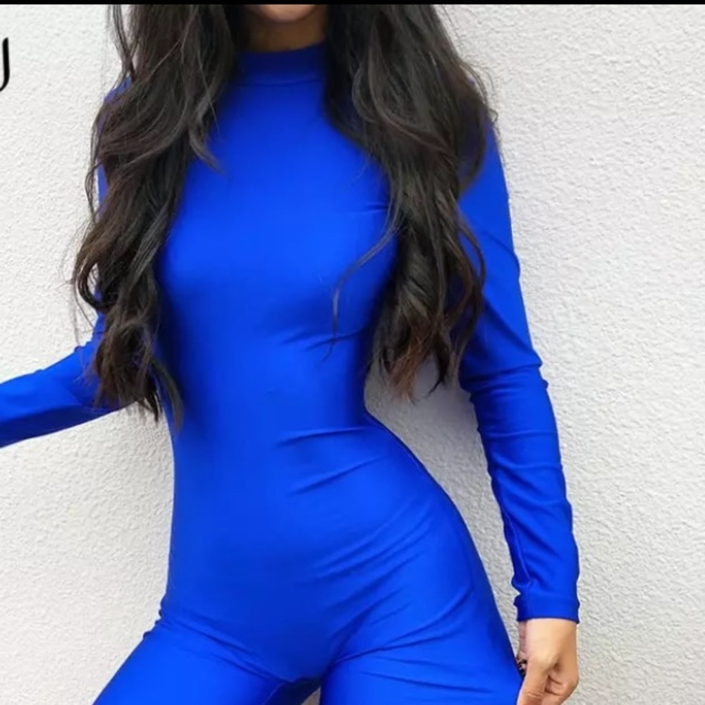 Blue jumpsuit